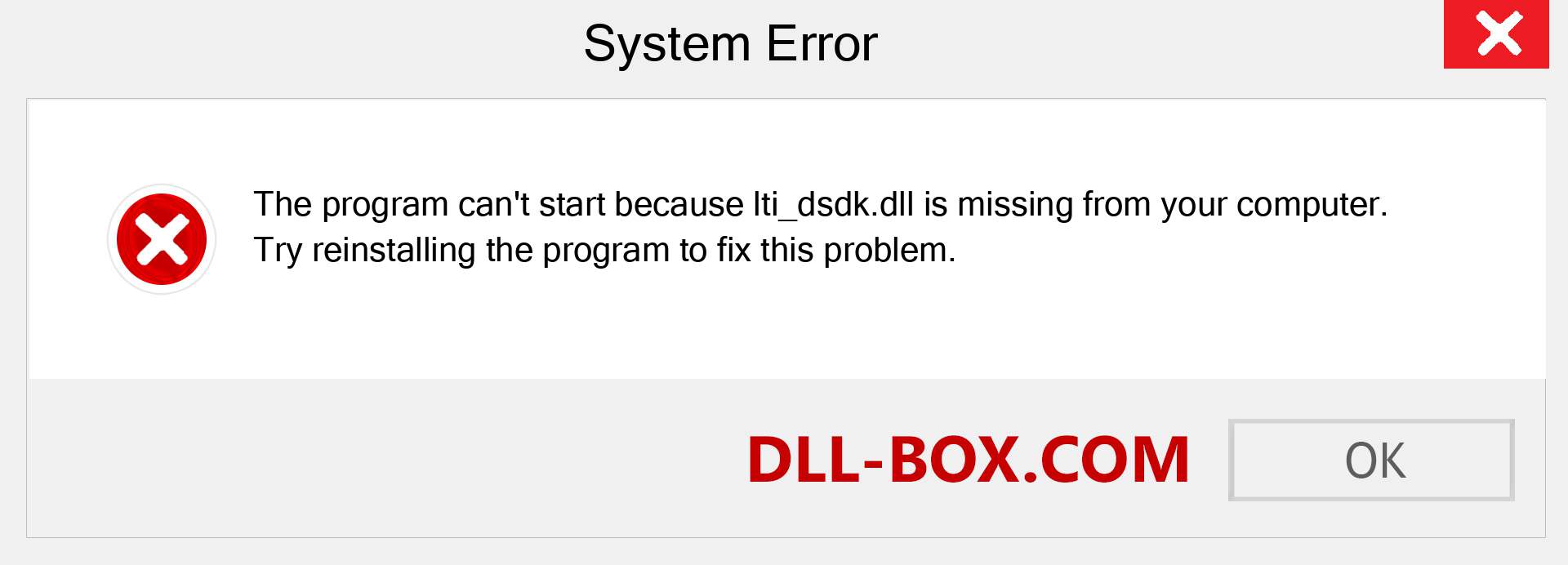  lti_dsdk.dll file is missing?. Download for Windows 7, 8, 10 - Fix  lti_dsdk dll Missing Error on Windows, photos, images